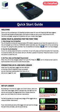 Thumbnail of document Guide - EL-Datapad Handheld Programmer and Data Collector
